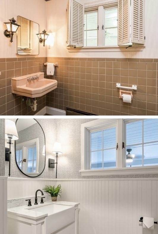 Before and after: Bathroom flooring replacement