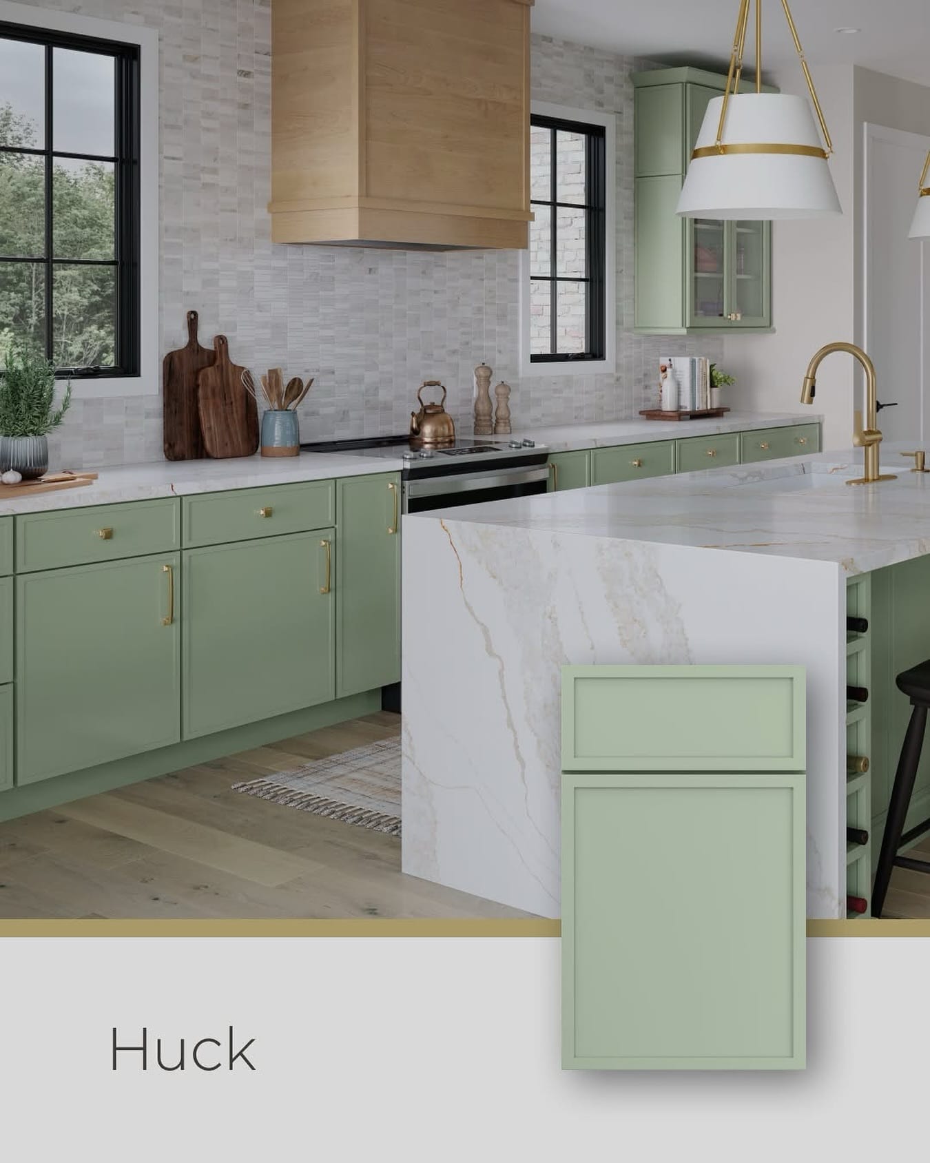 Contemporary green kitchen design by Spiral Interior Spaces