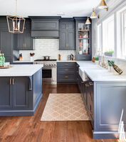 Navy kitchen cabinets